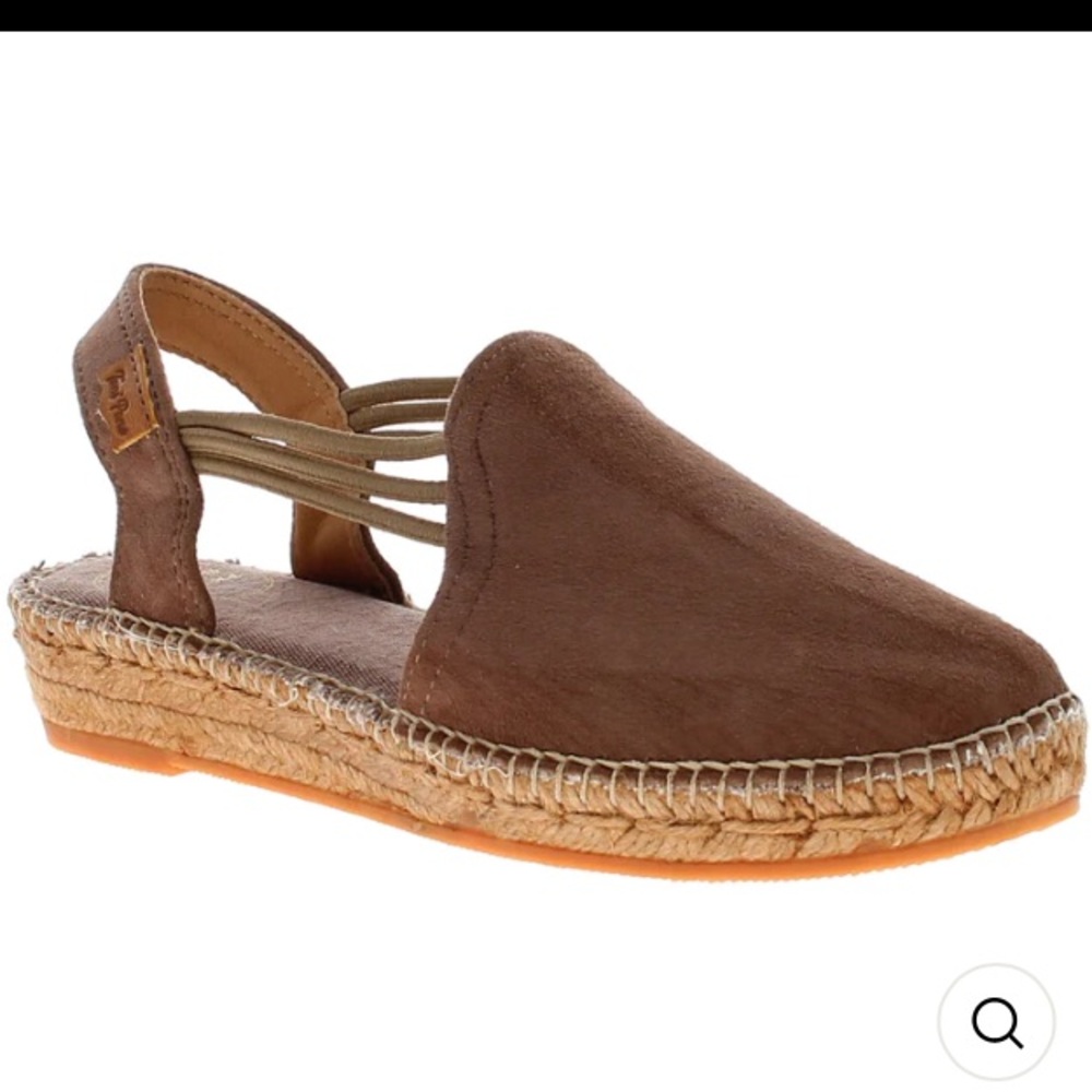 Toni Pons Nuria Slip on Women 6 brown suede slip ons flats NWOB elastic